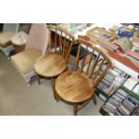 Two Ibex stick back chairs