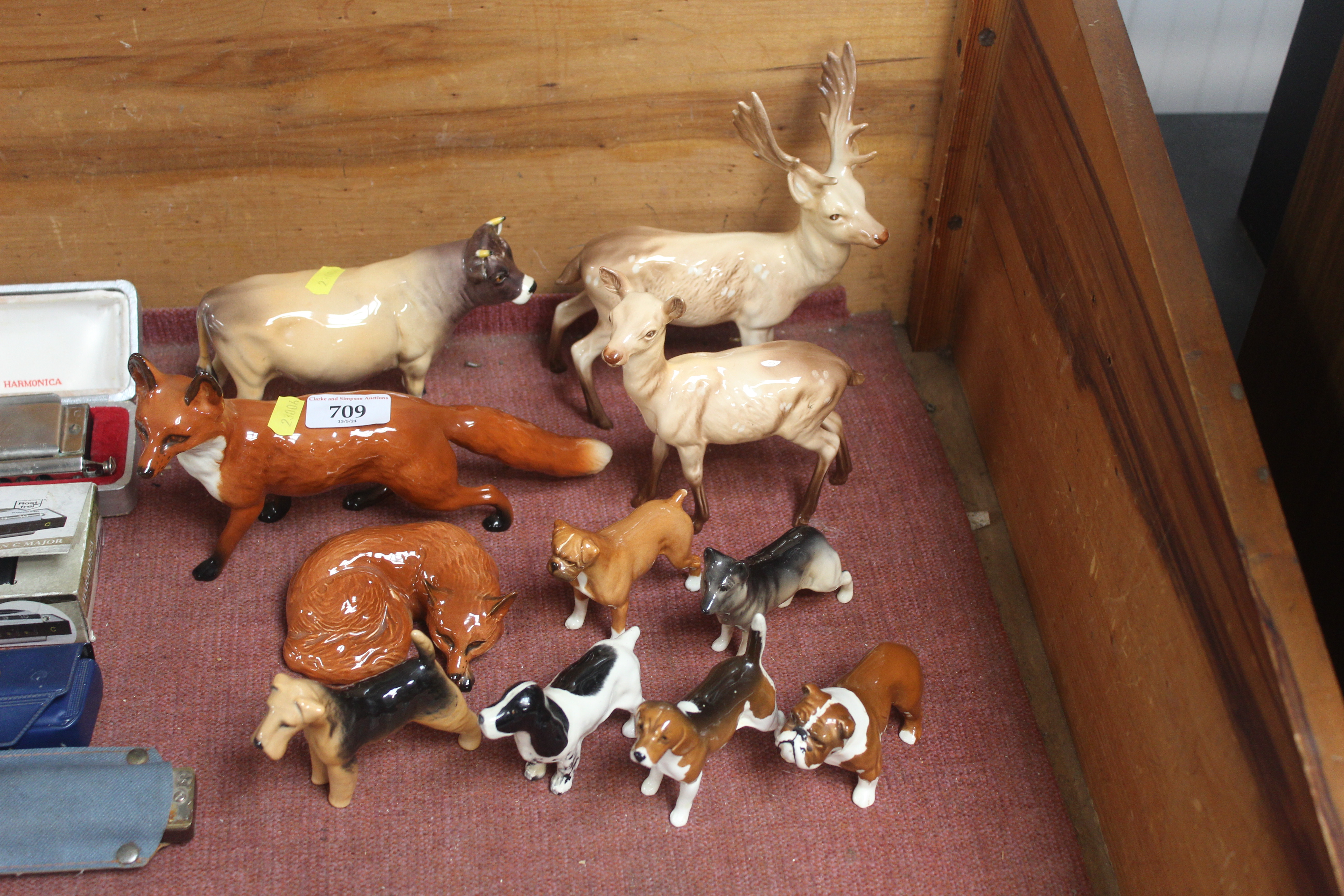 A collection of Beswick animal ornaments
