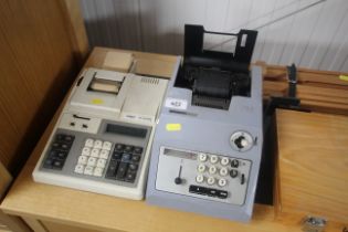Two vintage calculators