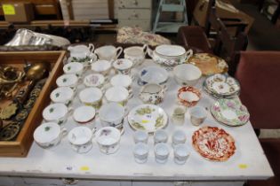 A collection of Crown Royal 'Ivy Leaf' pattern tea ware, Queen Anne tea ware and various other tea