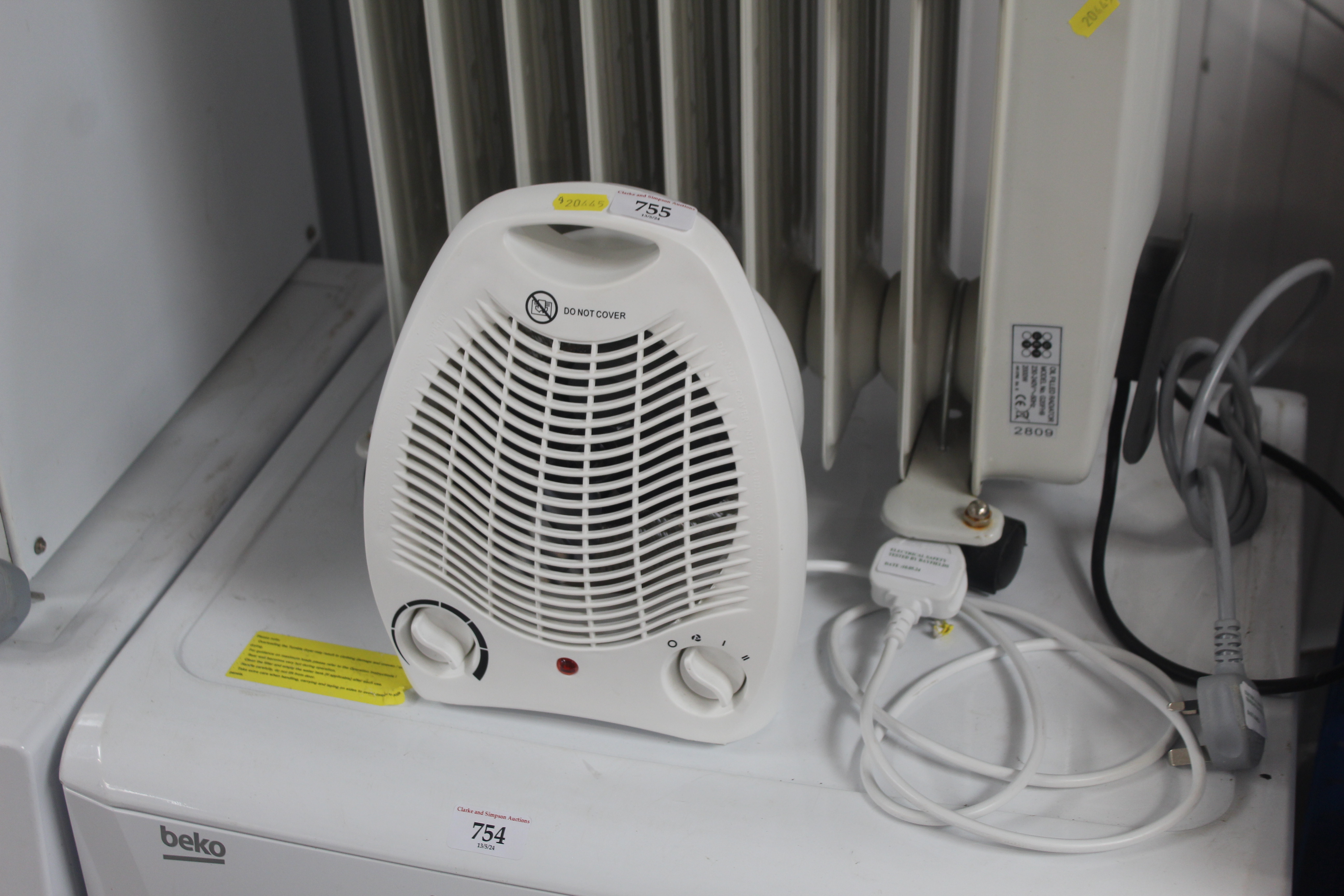 An electric oil filled radiator and fan heater - Image 2 of 3
