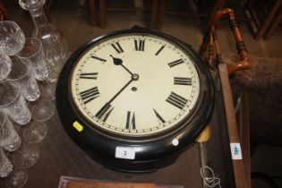 A 19th Century ebonised wall clock with fusée move
