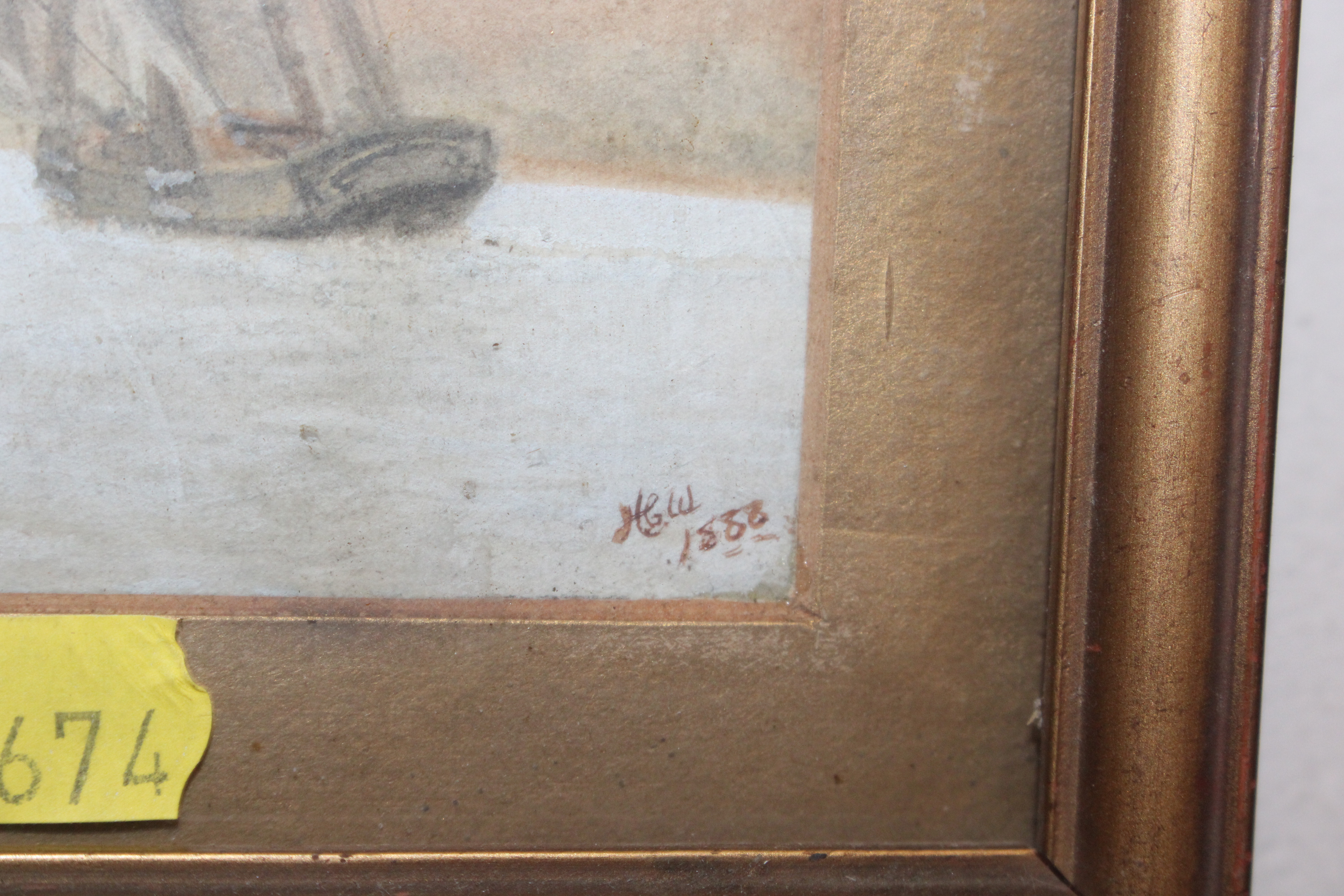 Watercolour of sailing vessels and a steam ship in - Image 3 of 3