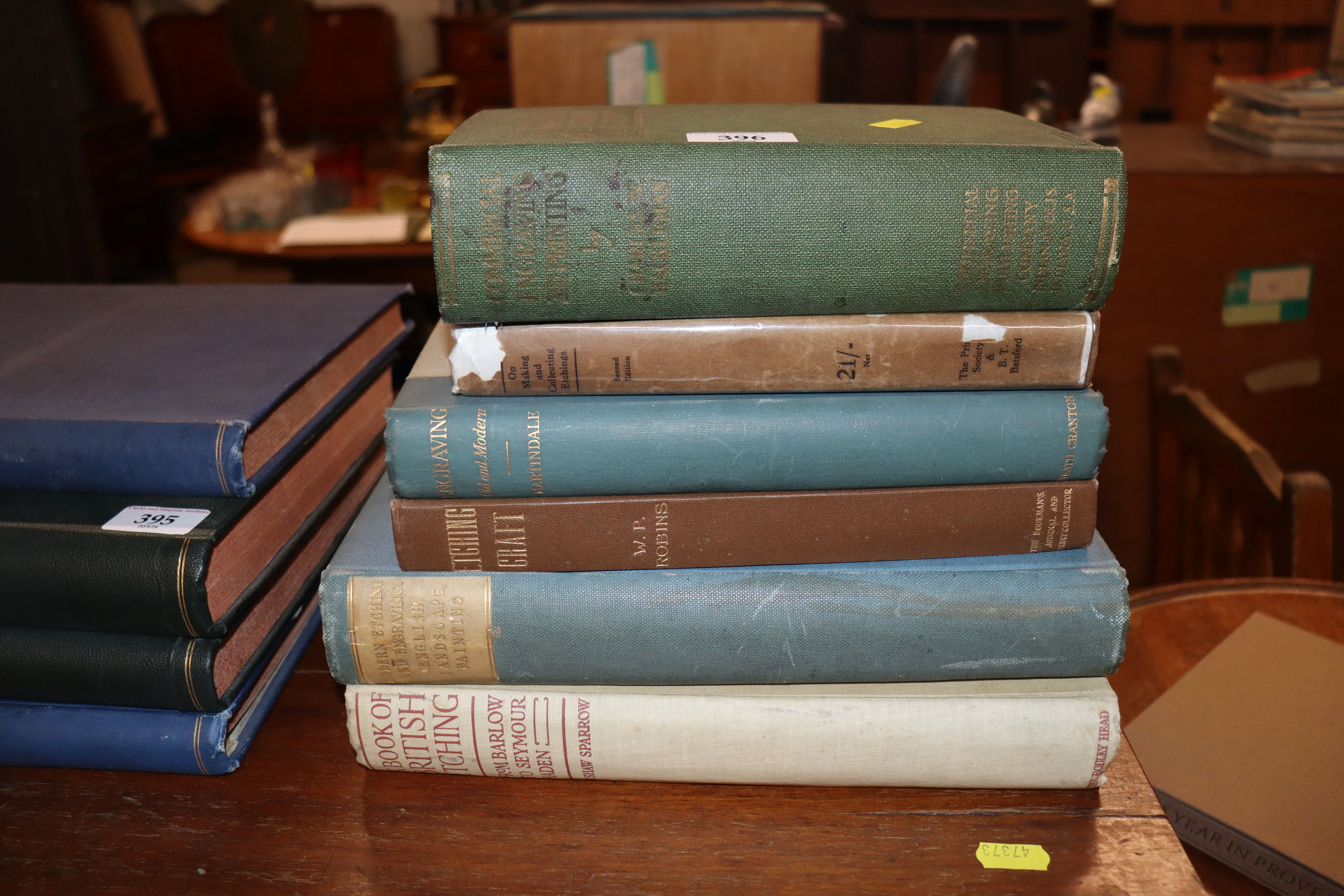 A quantity of books on etchings and engravings