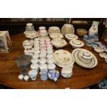 A large quantity of tea and dinnerware to include