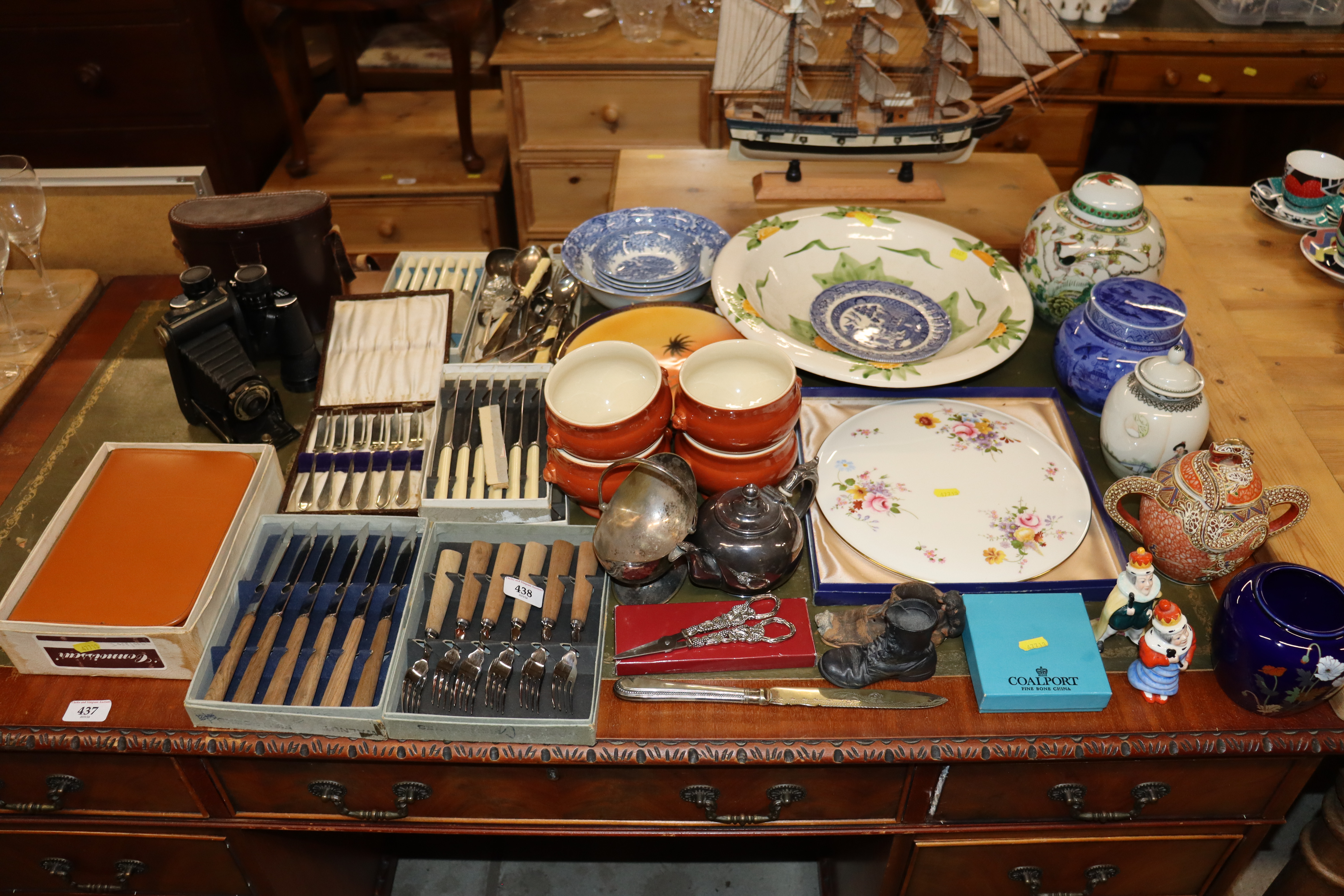 A quantity of various china and flatware to includ