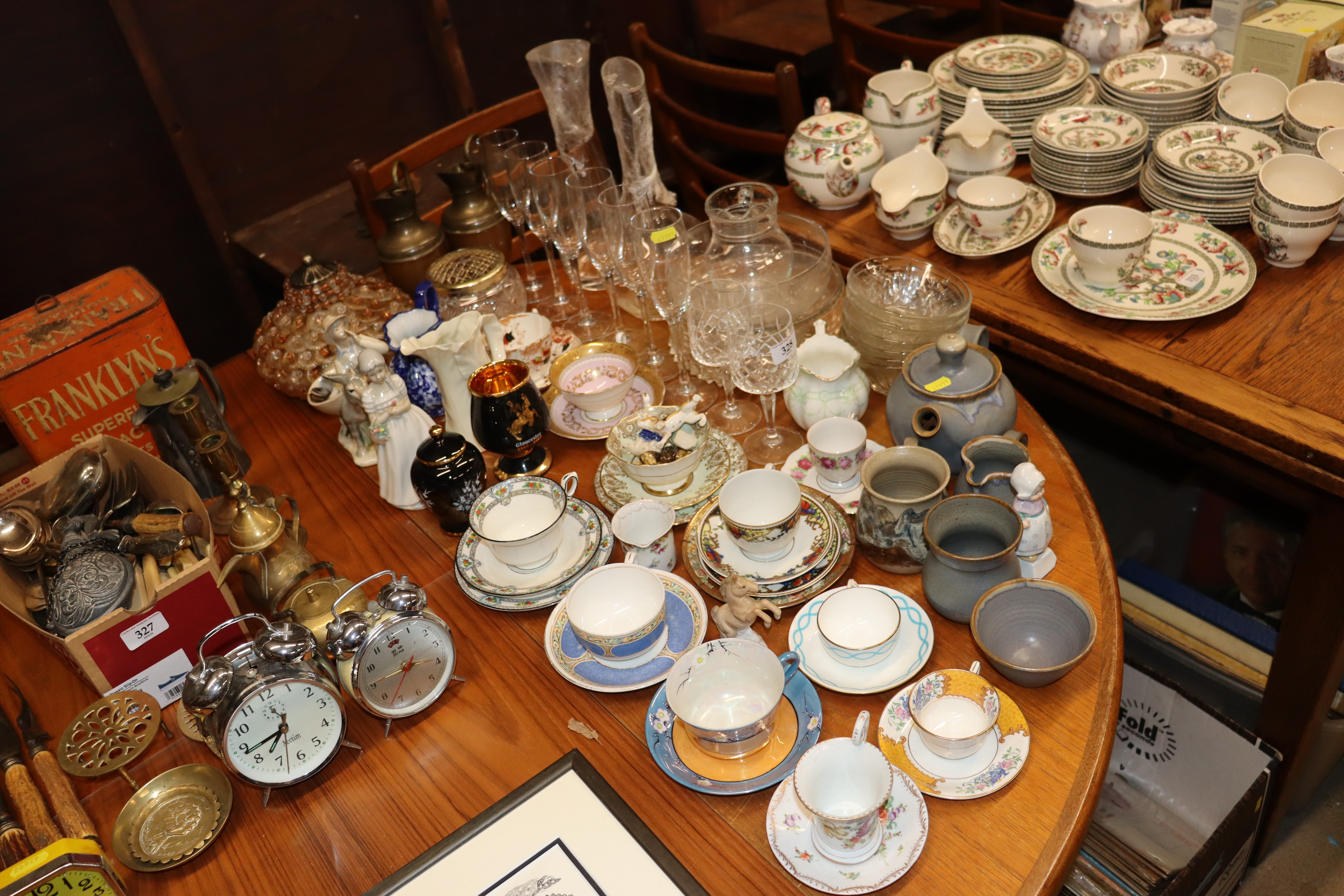 A quantity of various glass, china and teaware to