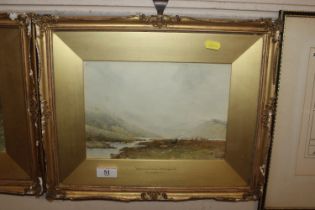 R.J. Hewitt, watercolour study "Highland Mists" ne