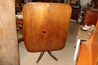 A 19th Century mahogany snap top supper table