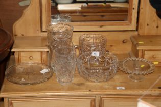 A quantity of various table glassware