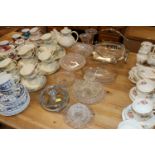 A quantity of various table glassware to include c