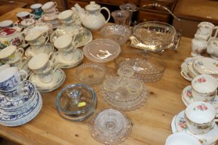 A quantity of various table glassware to include c