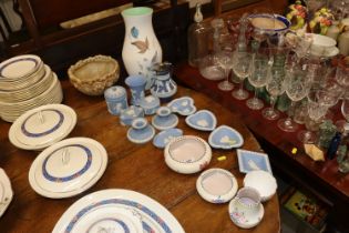 A quantity of Wedgwood jasperware; Poole pottery;