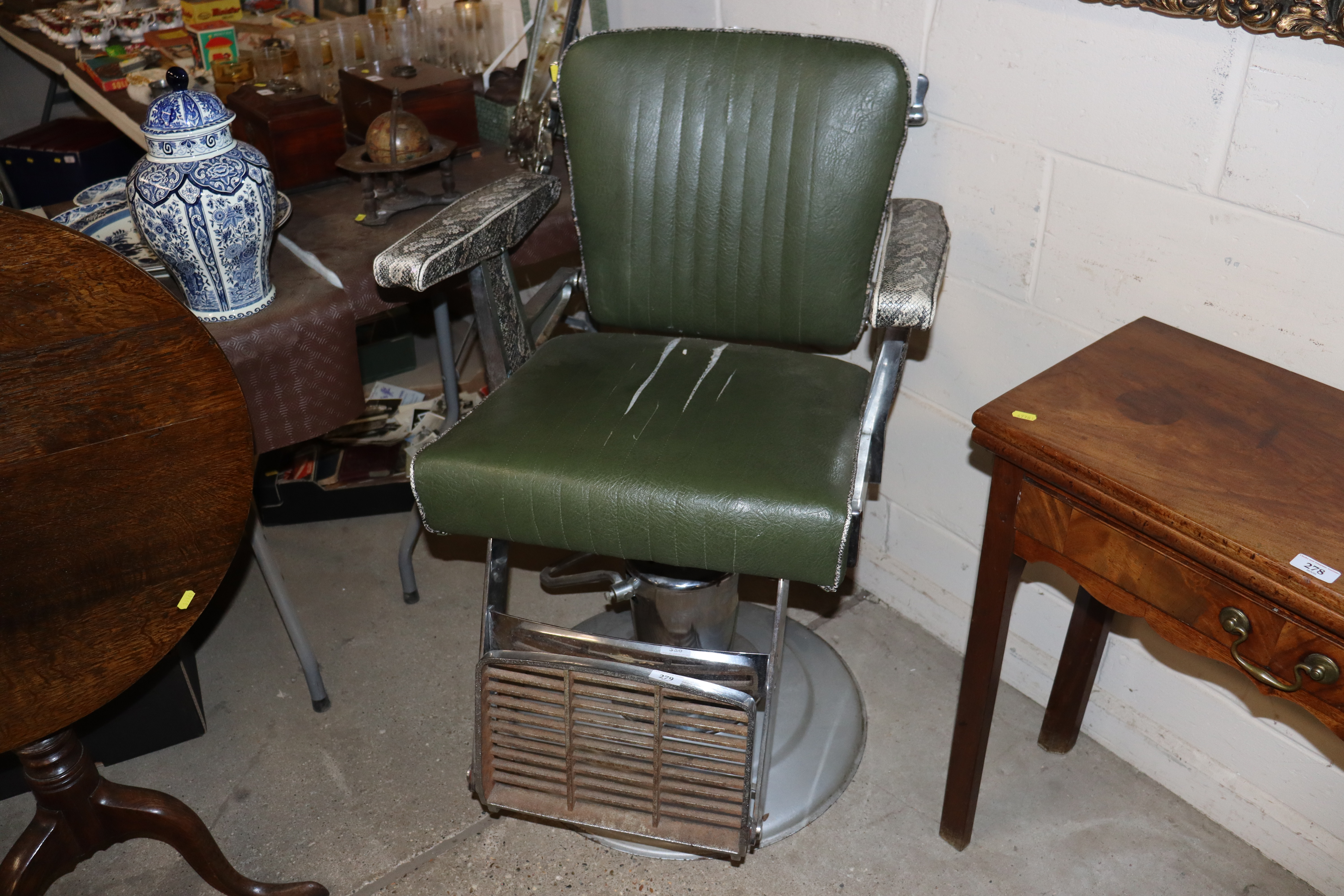 A 1960's Belmont barbers chair