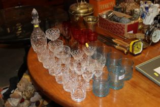 A quantity of various glassware to include Edinbur