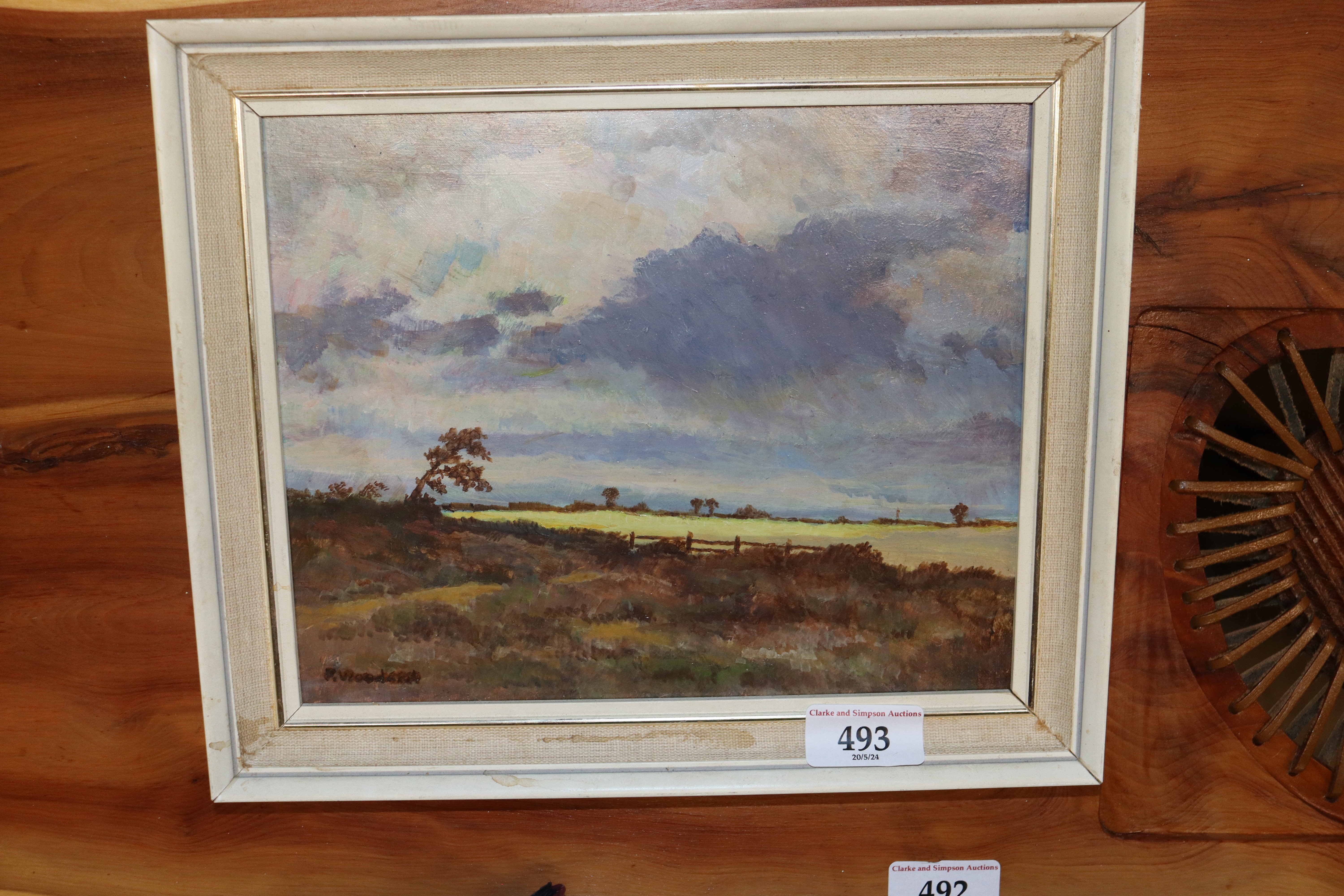 R. Woodard, oil on board rural heathland scene