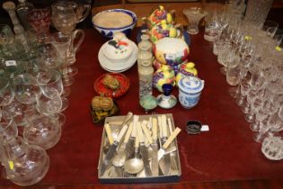 A quantity of various china and flatware to includ