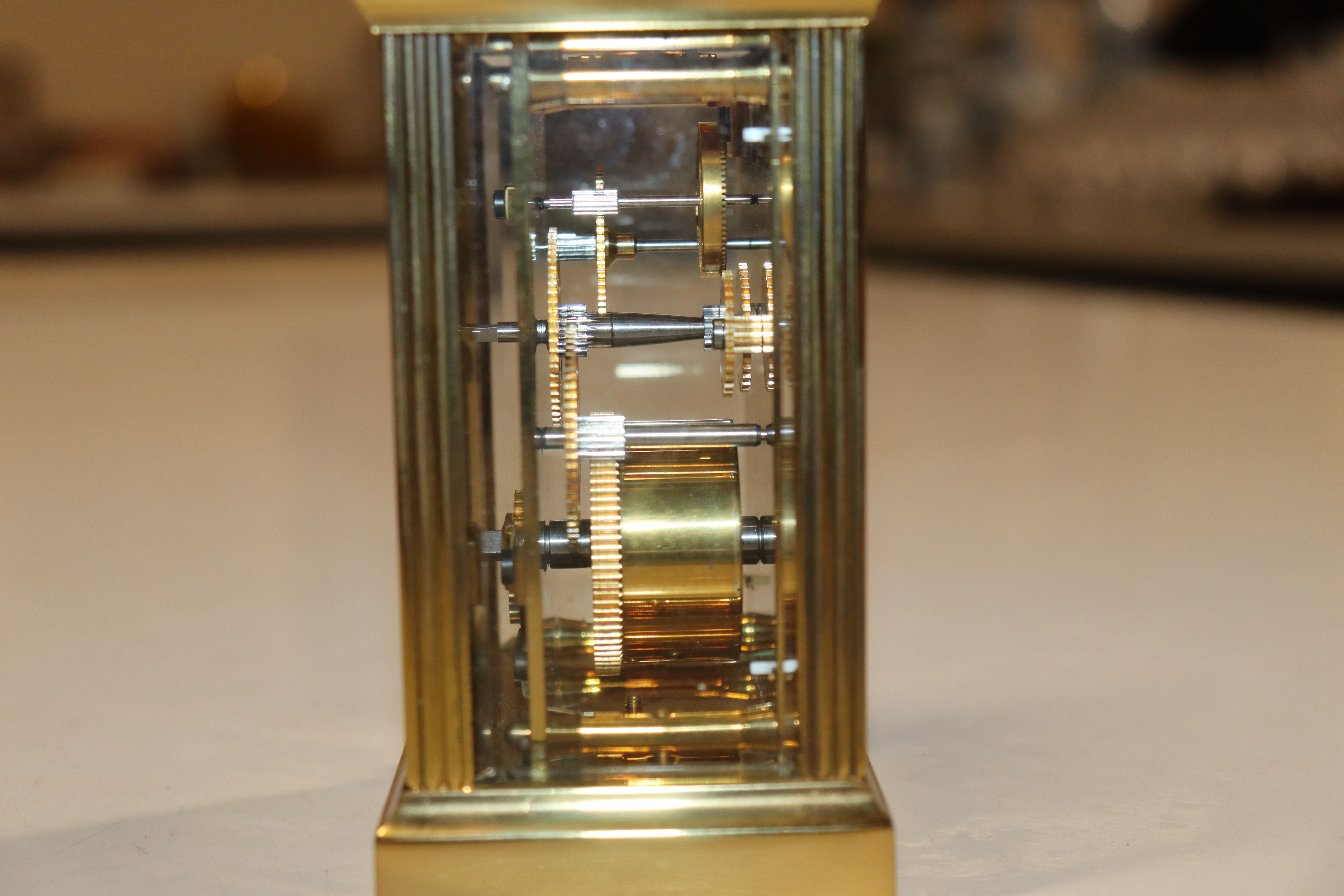 A Mappin & Webb Ltd. brass cased carriage clock - Image 6 of 9