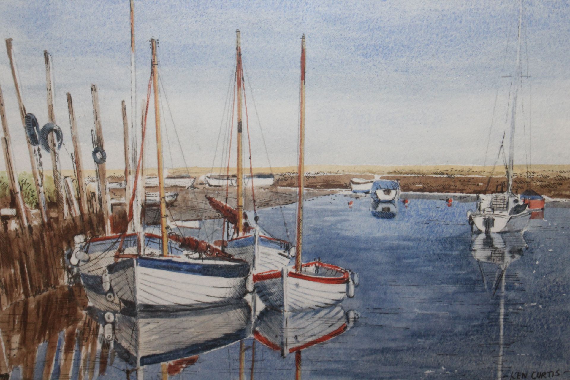 Ken Curtis, watercolour study of Blakeney - Image 2 of 3