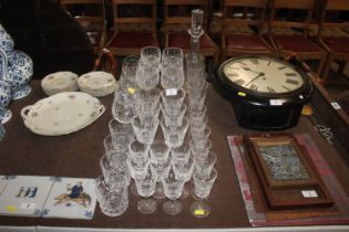 A quantity of various cut glass tableware