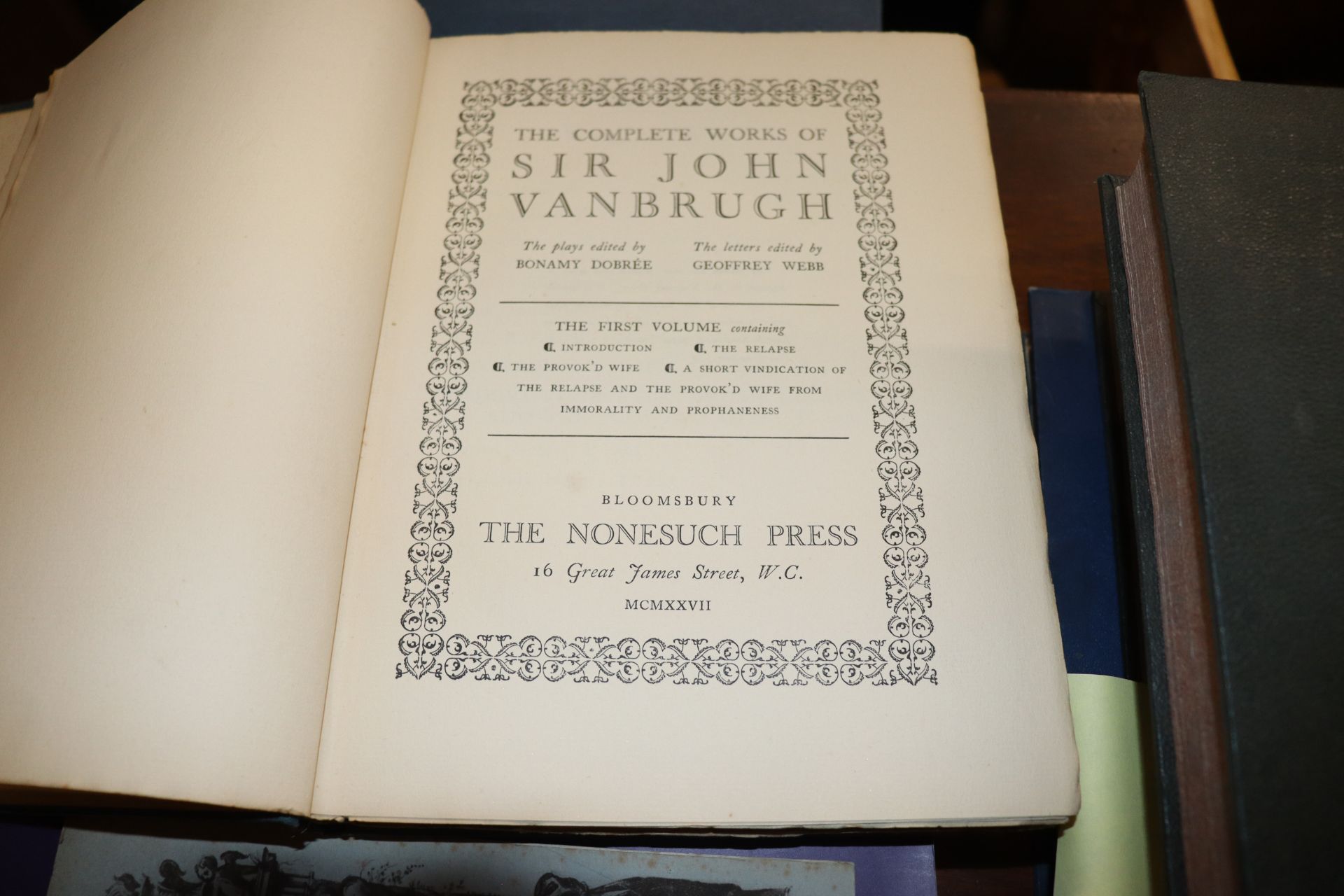 Two volumes of the works of John Vanburgh, Nonsuch - Image 4 of 8