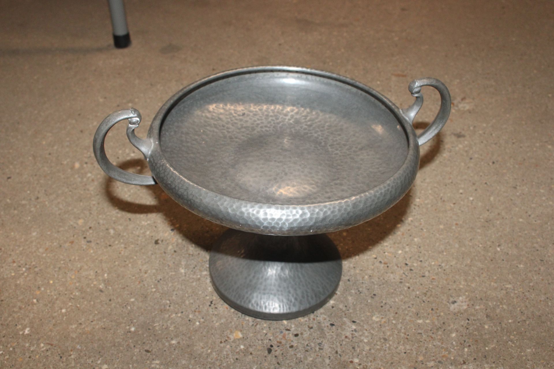 A box of various pewter, tea ware, brass kettle et - Image 2 of 9