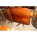 A 19th Century mahogany snap top supper table AF