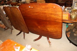 A 19th Century mahogany snap top supper table AF