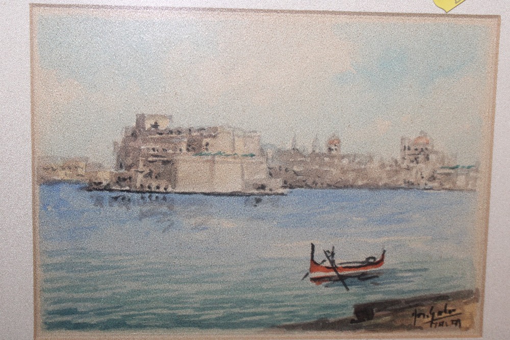 Joseph Galea, watercolour of Malta Harbour scene - Image 2 of 3