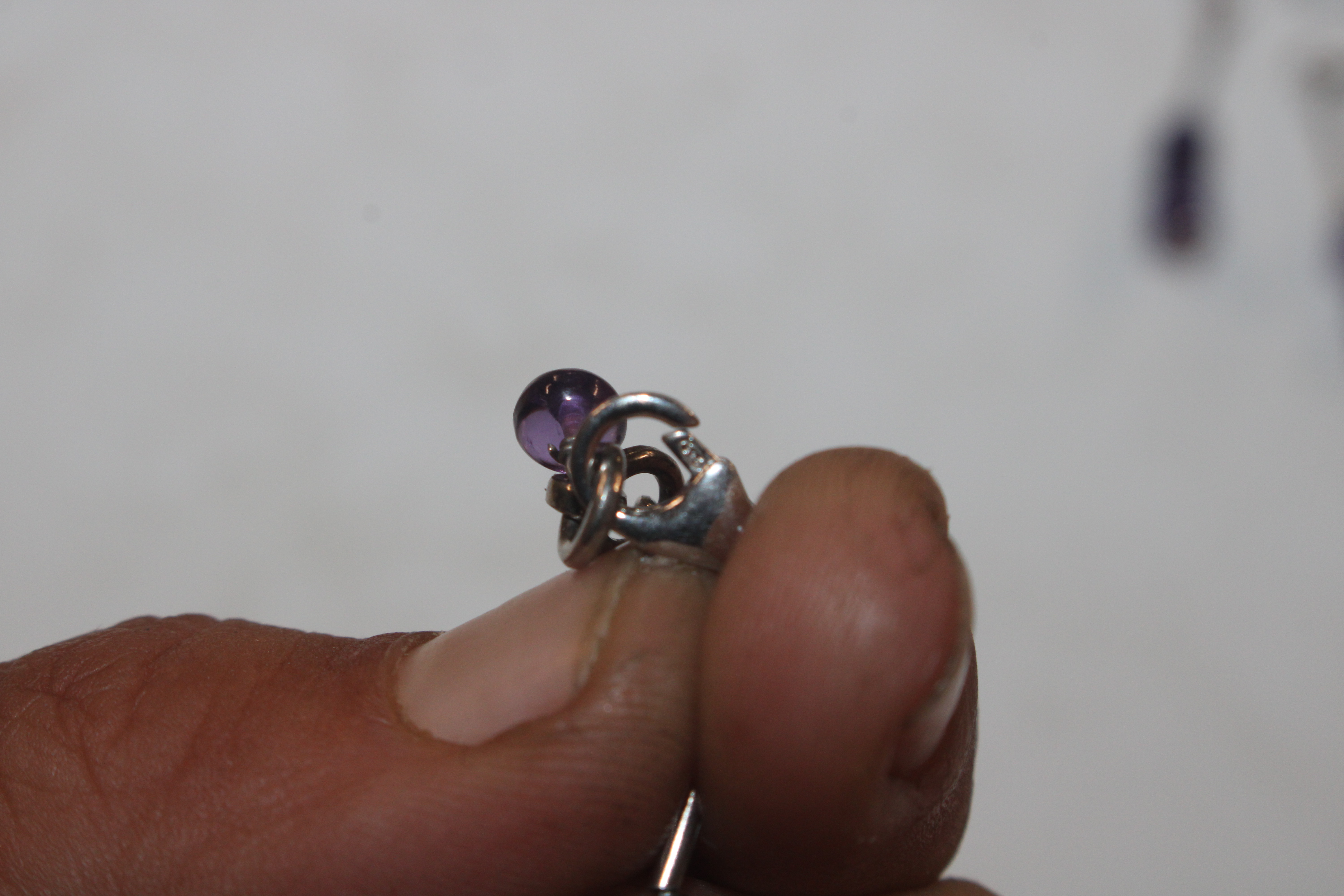 A Sterling silver amethyst set necklace and ear-ri - Image 7 of 8