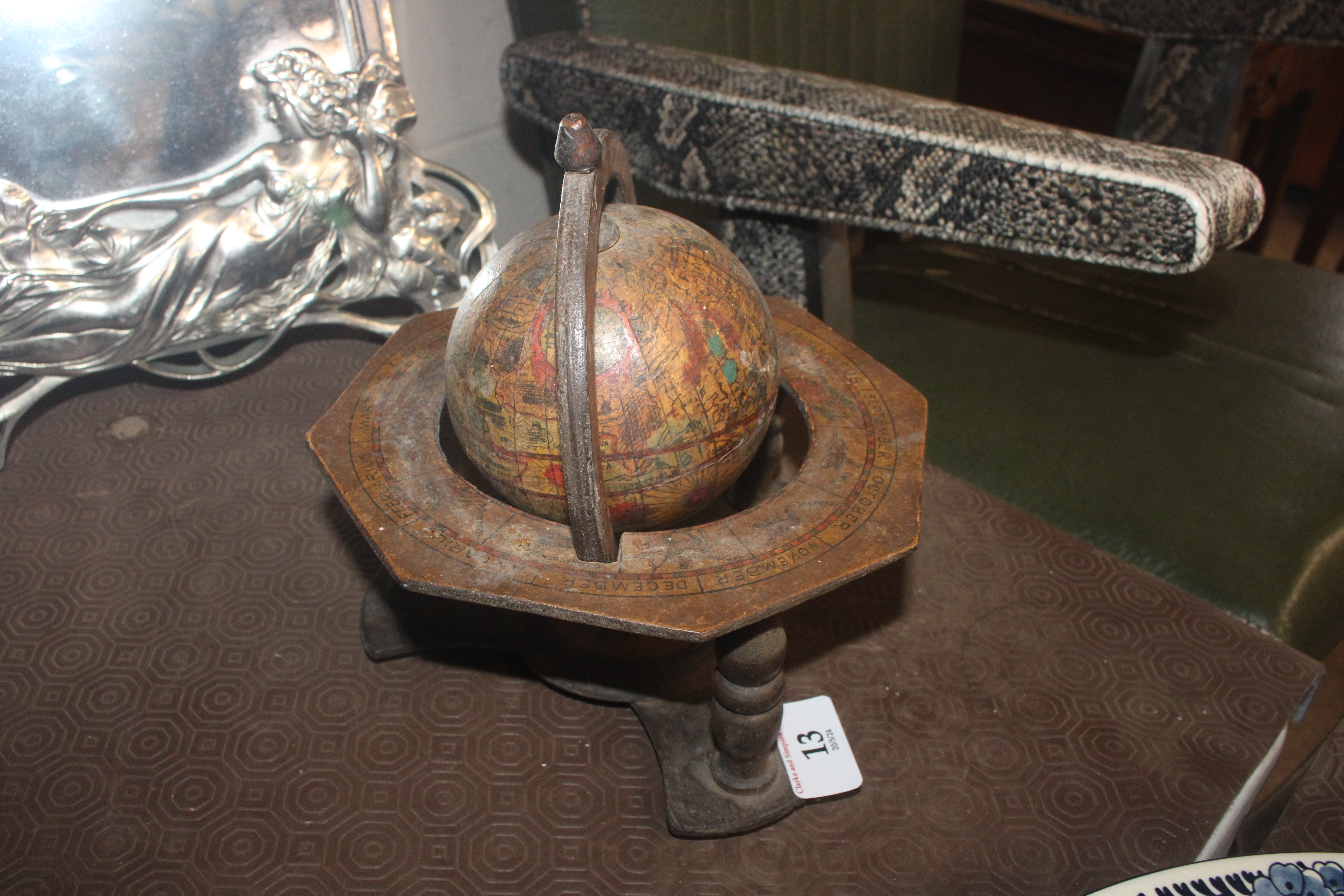 An early 20th Century table / desk globe on stand - Image 2 of 12