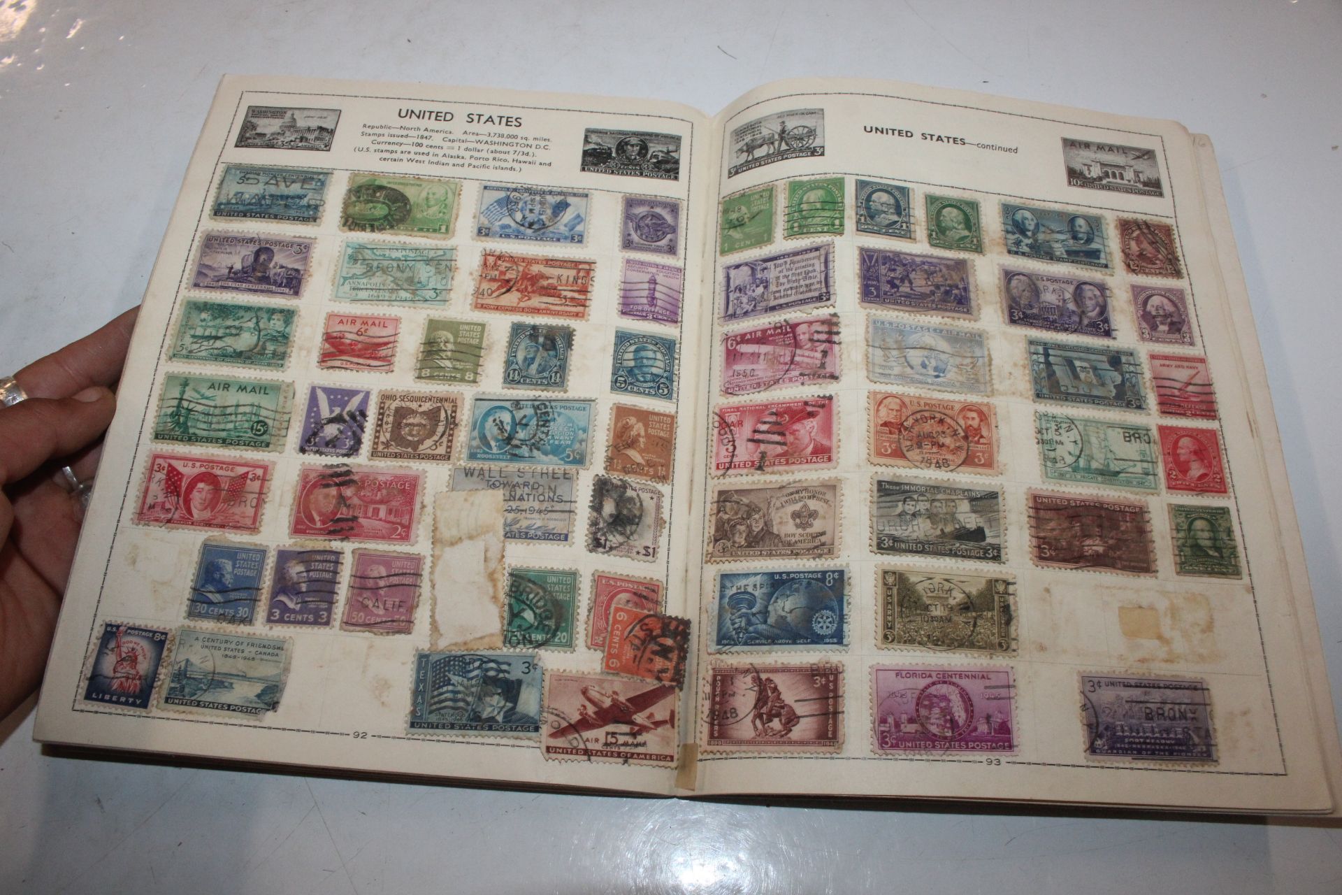 A box containing stamp album, various loose stamps - Image 12 of 26