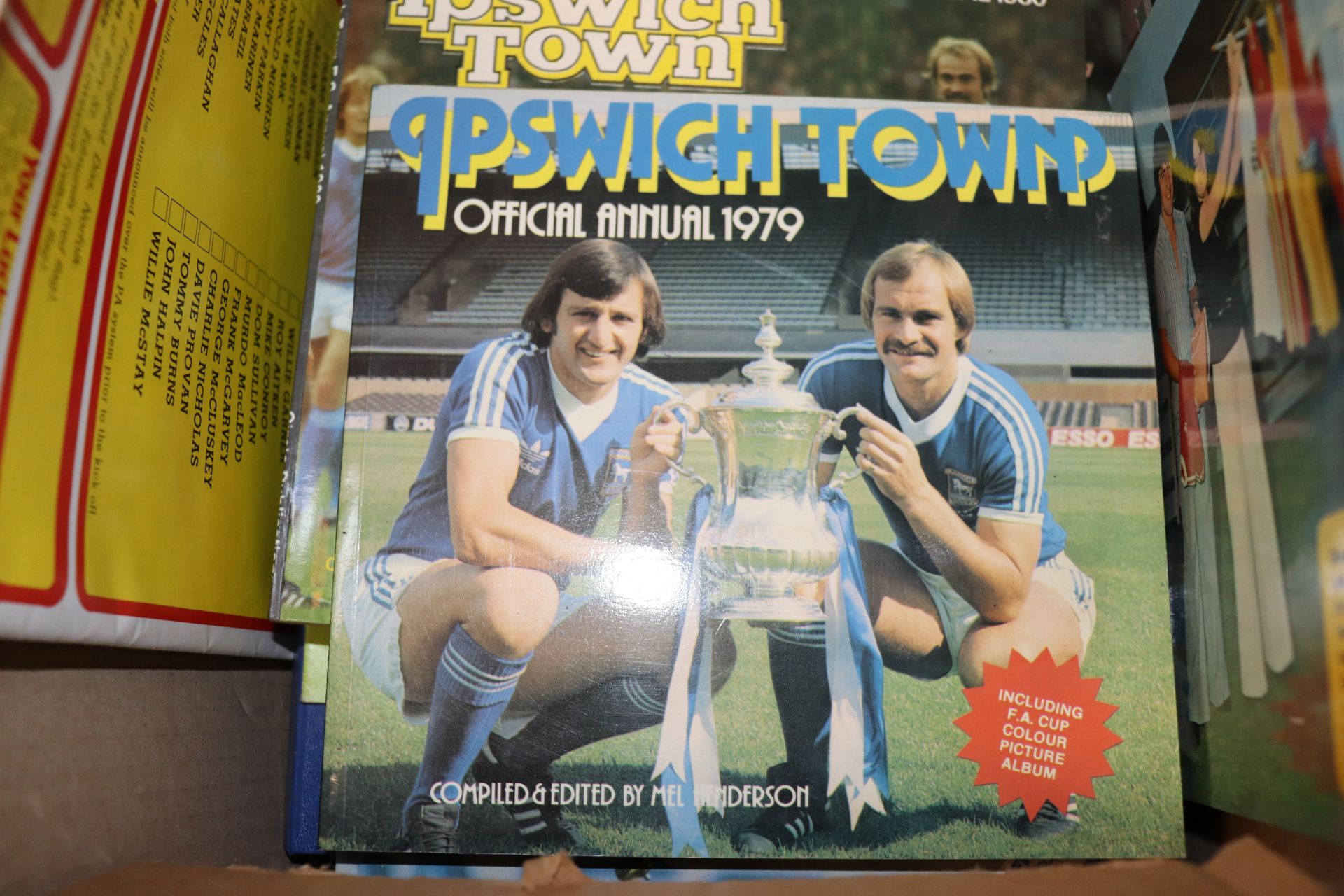 A box containing various Ipswich Town football pro - Image 27 of 32