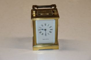 A Mappin & Webb Ltd. brass cased carriage clock