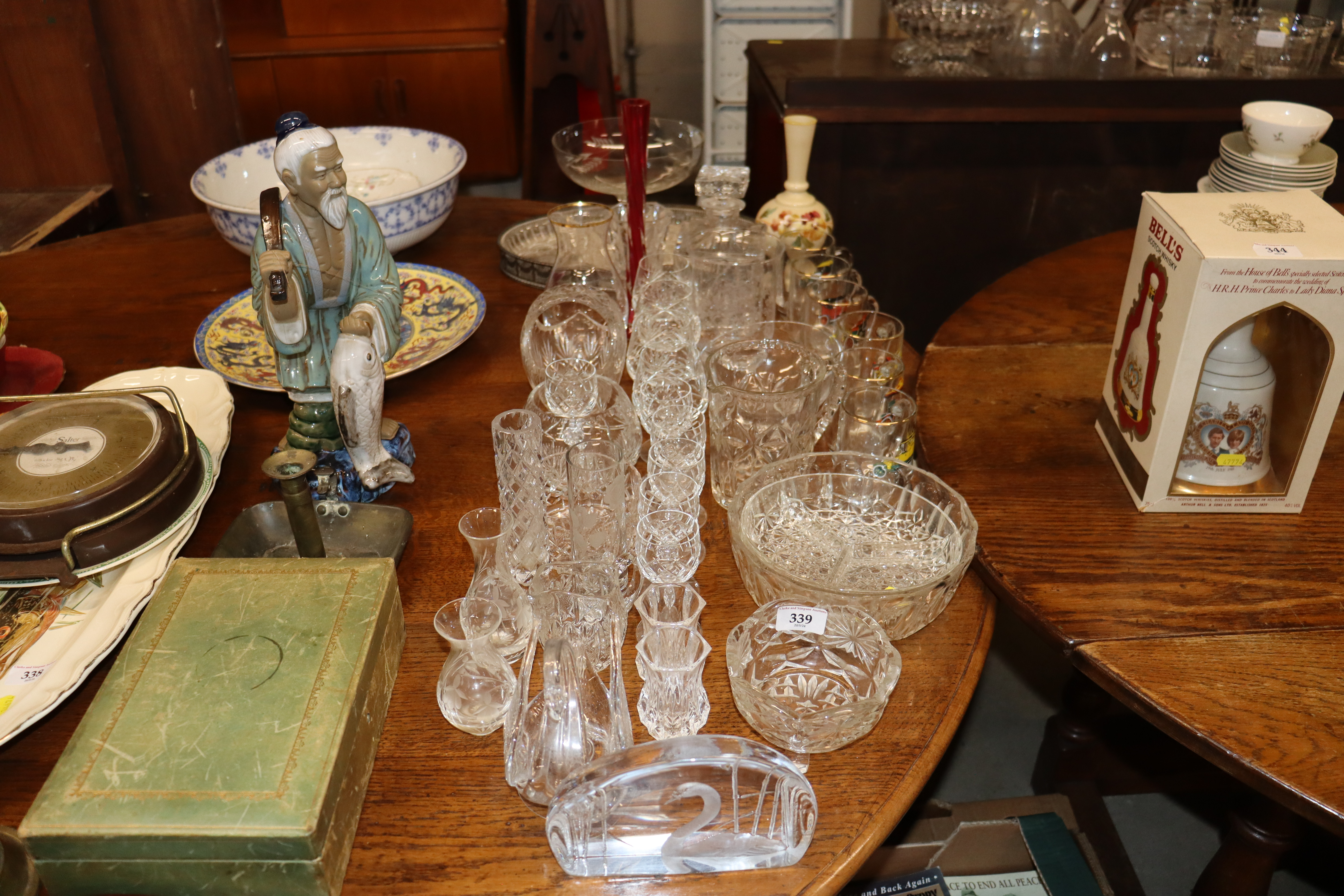 A quantity of various table glassware to include d