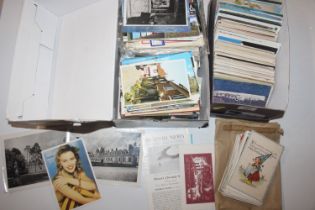 Two boxes of assorted post-cards