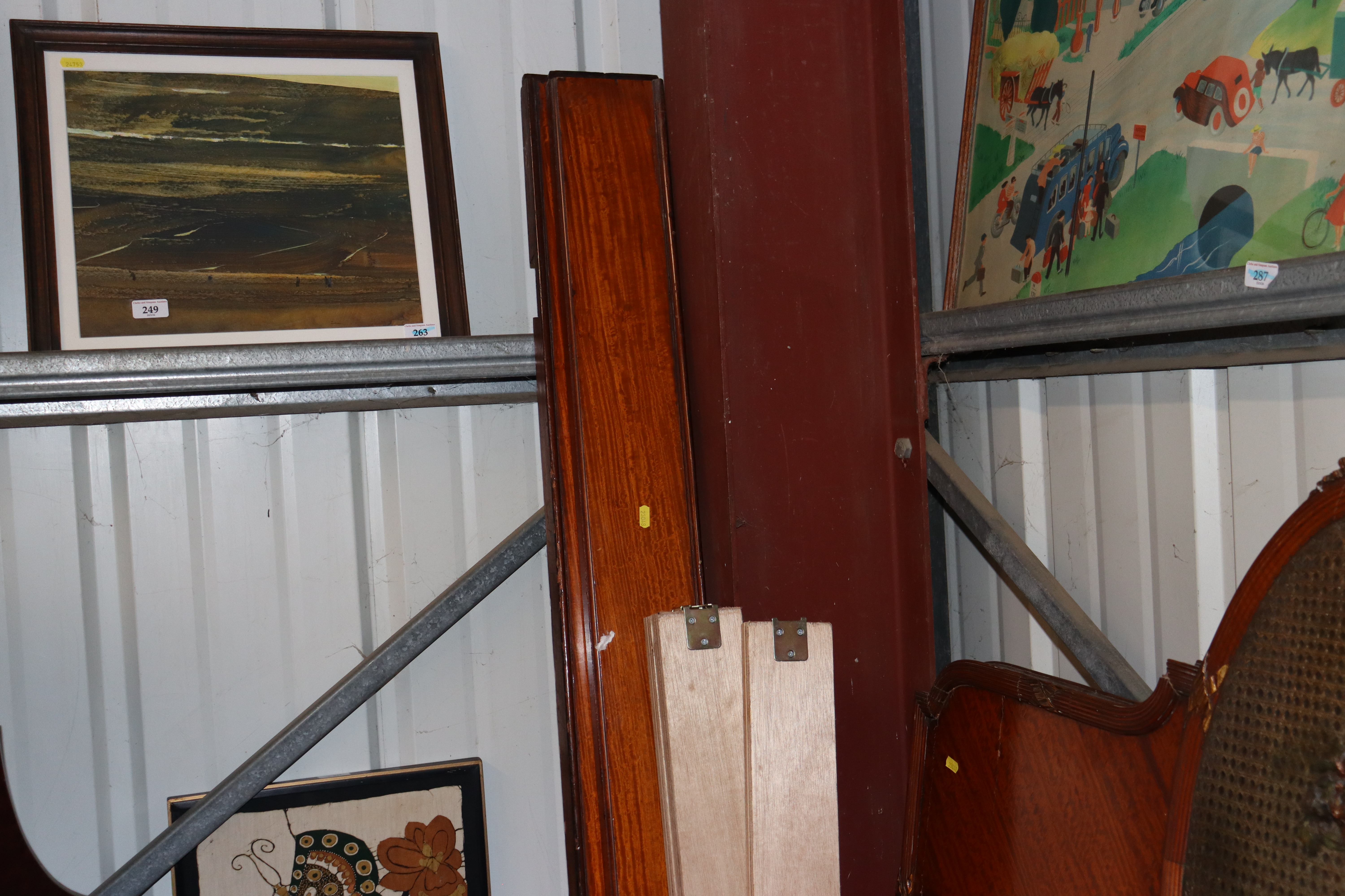 A French walnut bedstead with wicker panel and app - Image 6 of 6