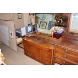 A mid Century walnut dressing table