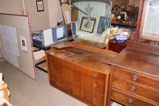 A mid Century walnut dressing table
