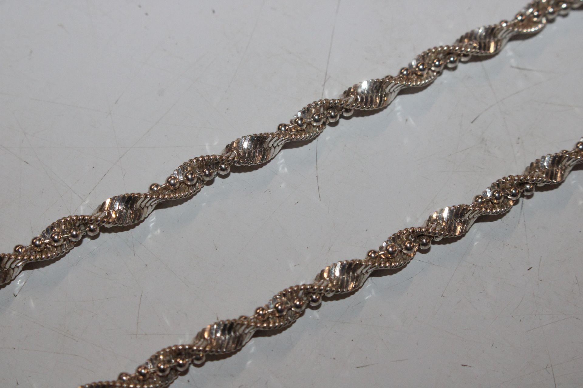 A Sterling silver 20" fancy link chain, approx. 17 - Image 3 of 5