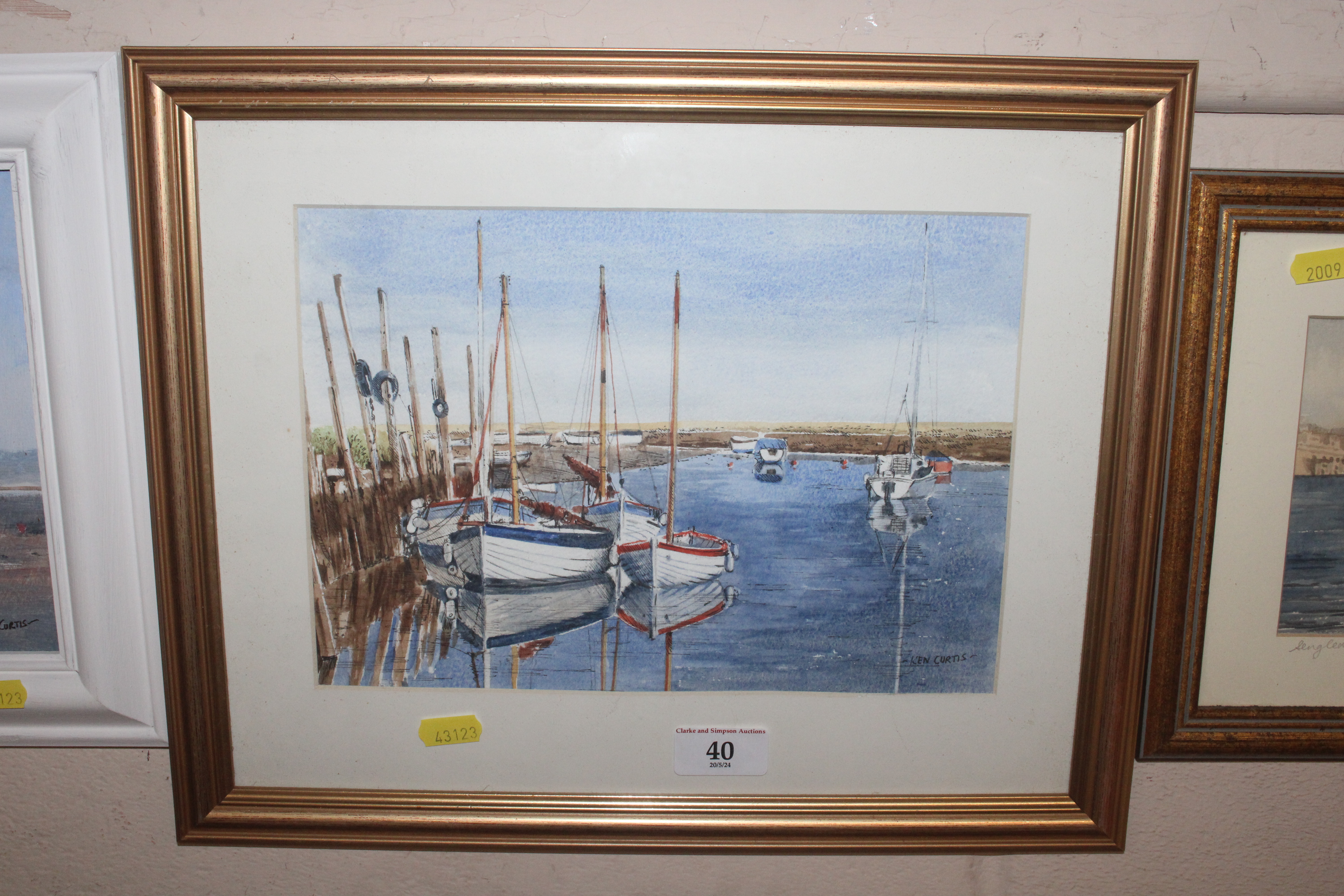 Ken Curtis, watercolour study of Blakeney