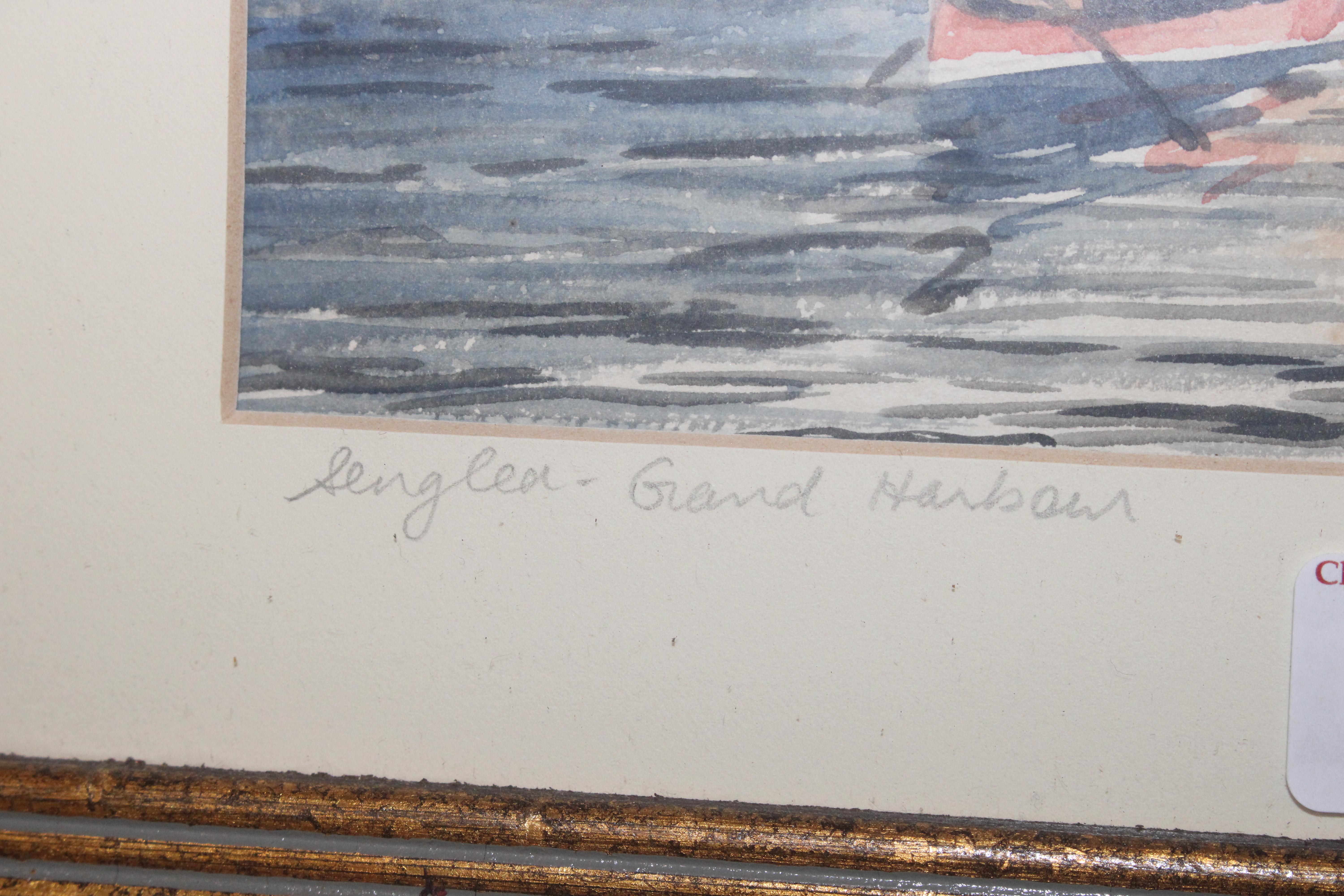 Joseph Galea, watercolour, signed and inscribed st - Image 4 of 4