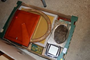 A box of various picture frames etc.