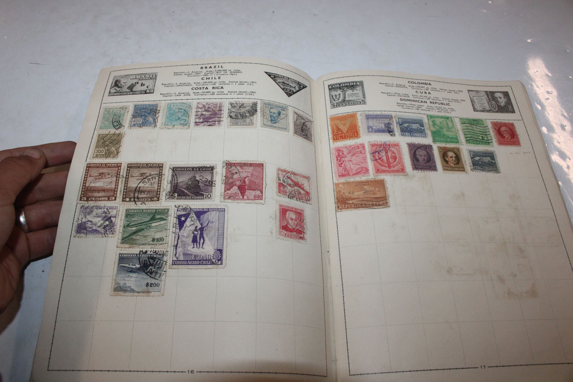 A box containing stamp album, various loose stamps - Image 21 of 26