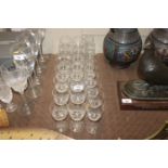 A suite of Edwardian glasses