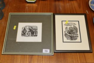 Two framed and glazed engravings by John O'Connor