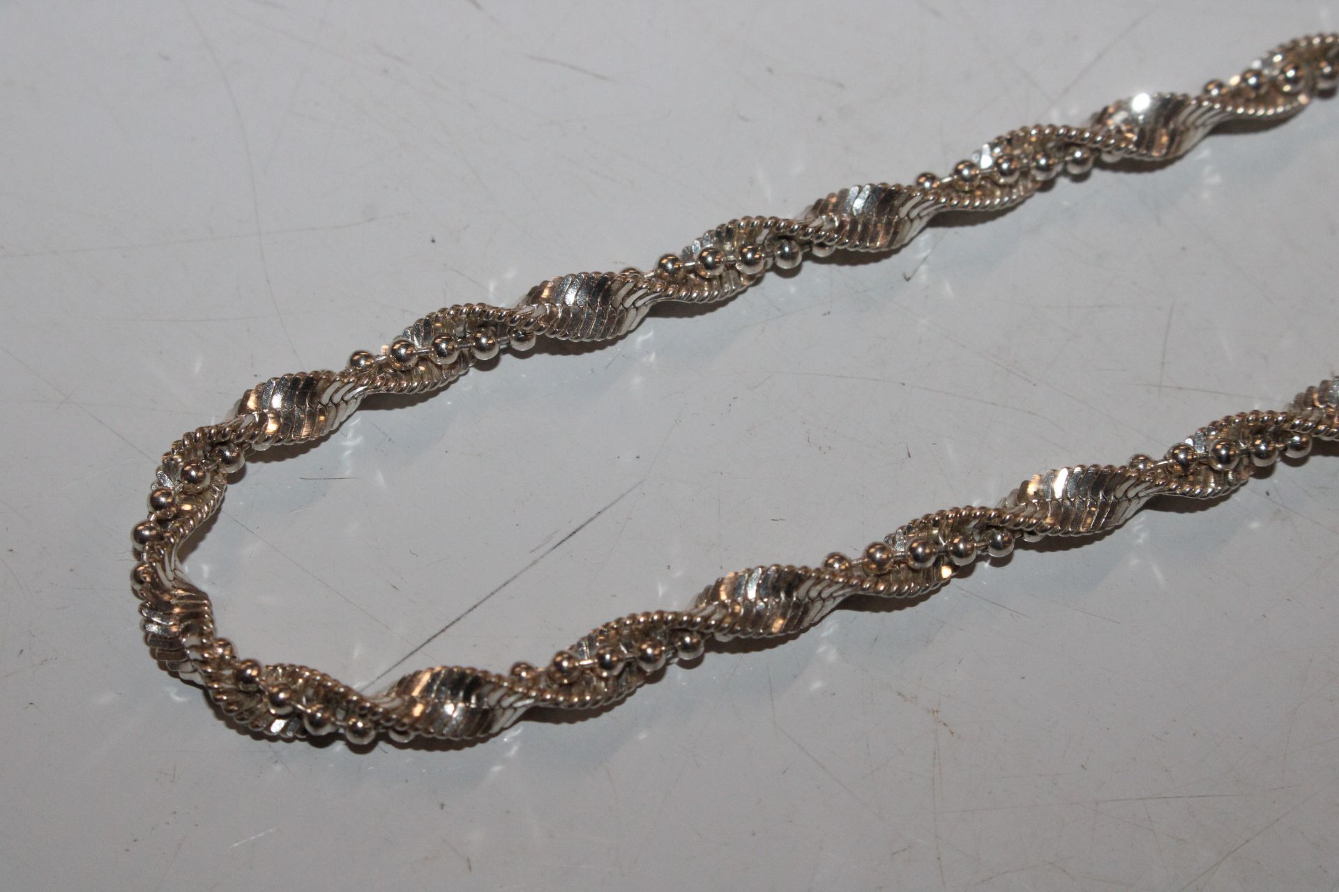 A Sterling silver 20" fancy link chain, approx. 17 - Image 2 of 5