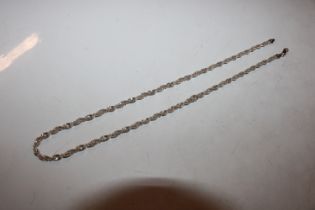 A Sterling silver 20" fancy link chain, approx. 17