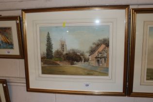 Michael Chittock, watercolour "Stoke By Nayland"