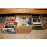 Three boxes of various books